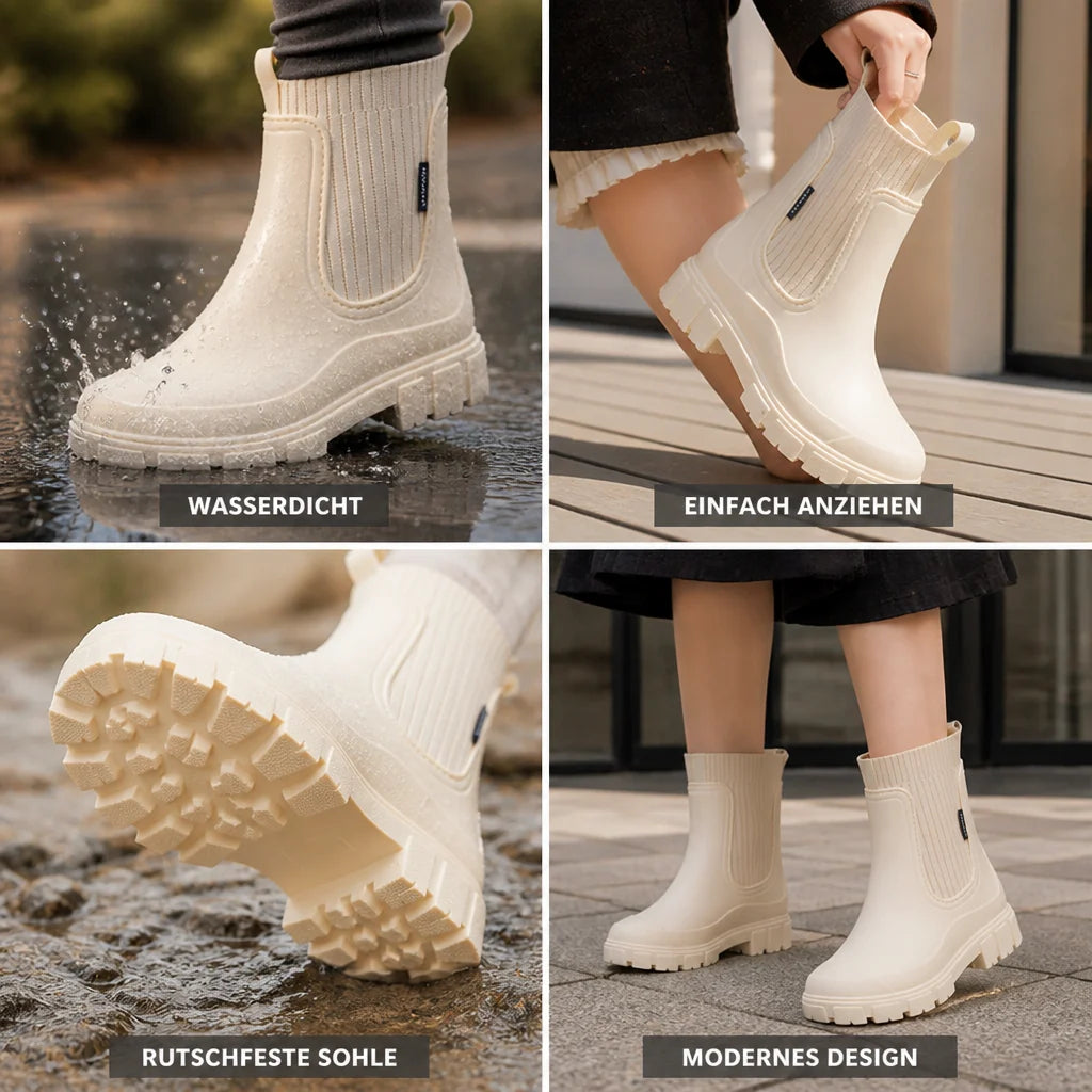 Waterproof Chelsea Boots with Non-Slip Sole and Slip-On Design