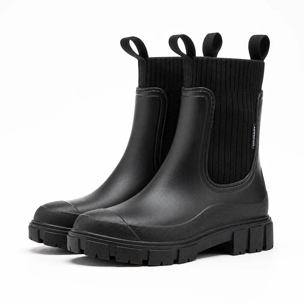 Waterproof Chelsea Boots with Non-Slip Sole and Slip-On Design