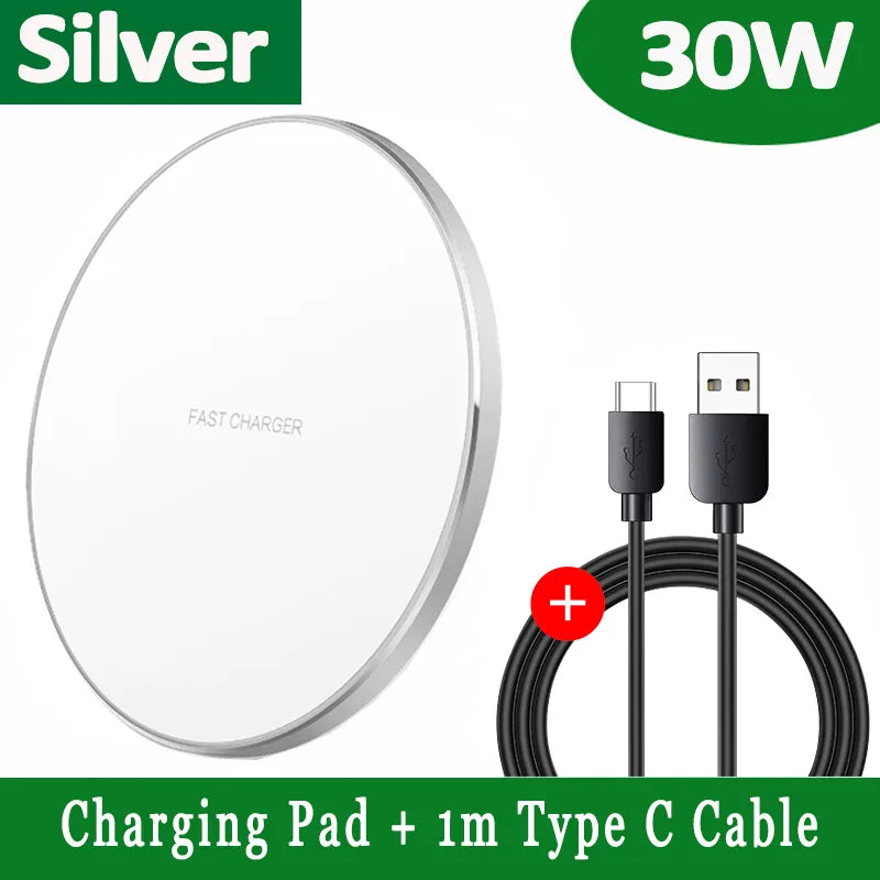 Wireless Charging Pad, Qi Phone Charger, 15W