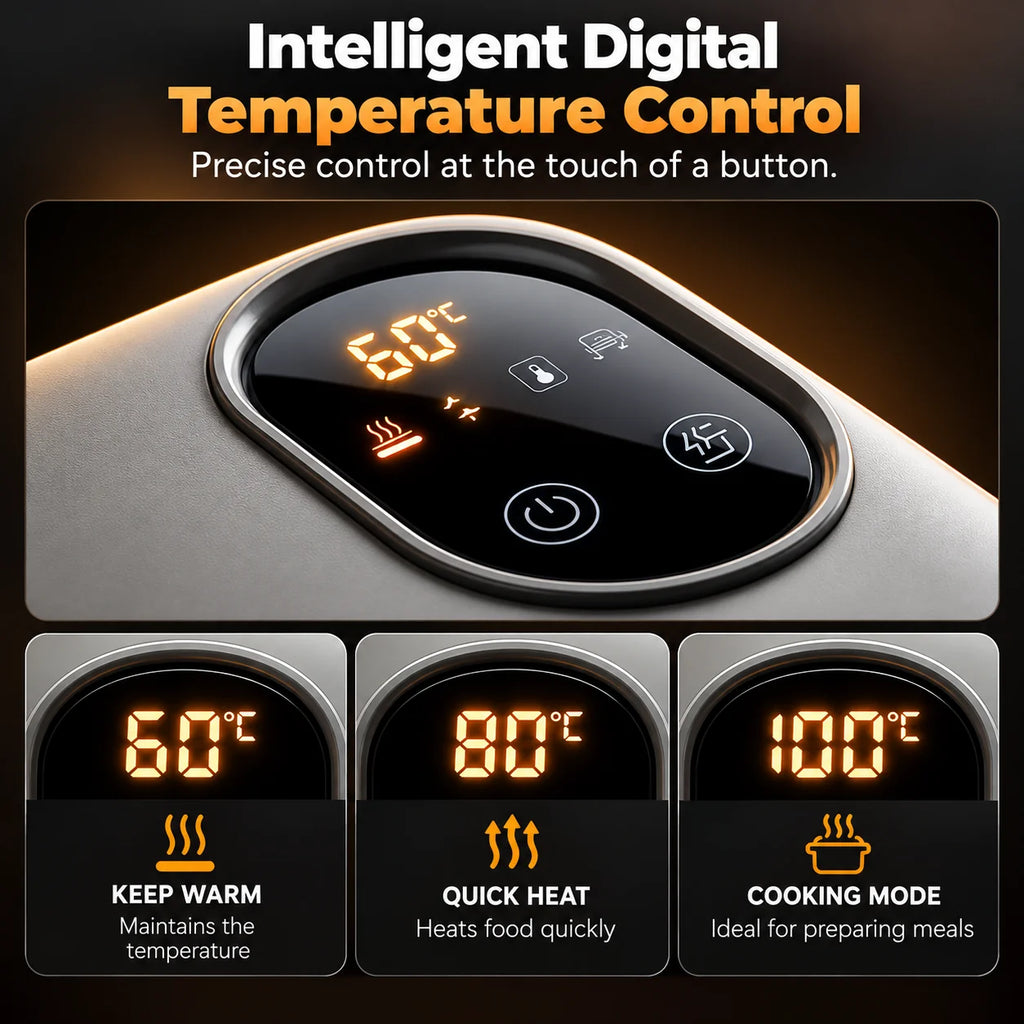 Electric Lunch Box with Wireless Self-Heating