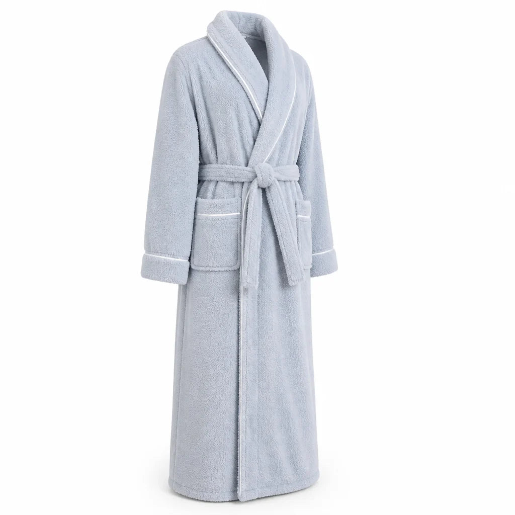 Bathrobe with Shawl Collar and Tie Belt (Unisex)