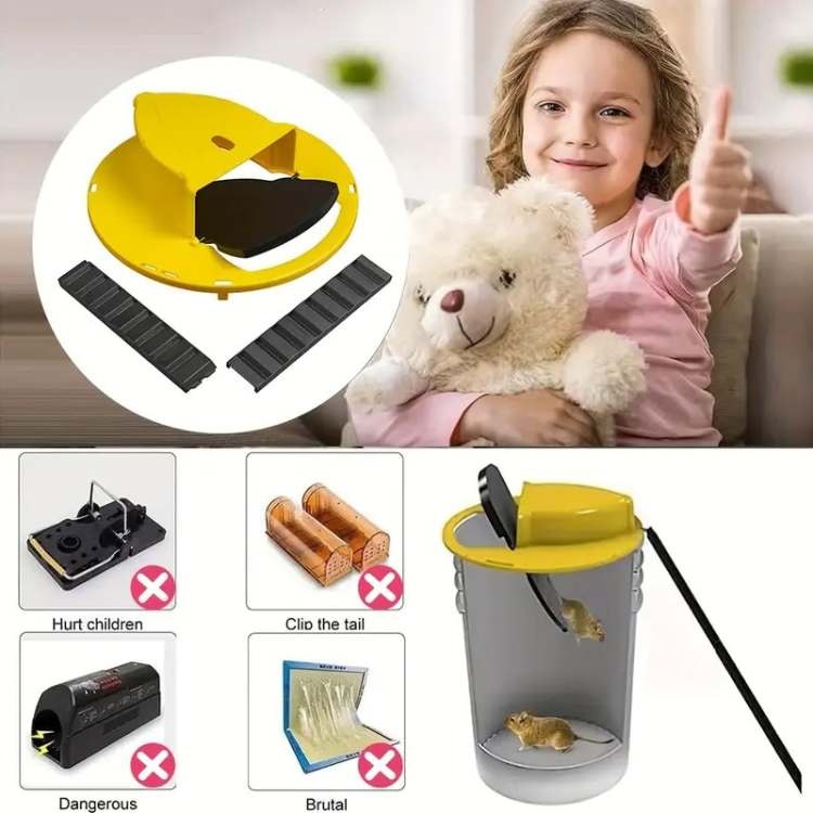 Multi-Catch Mouse Trap with Automatic Tipping Mechanism