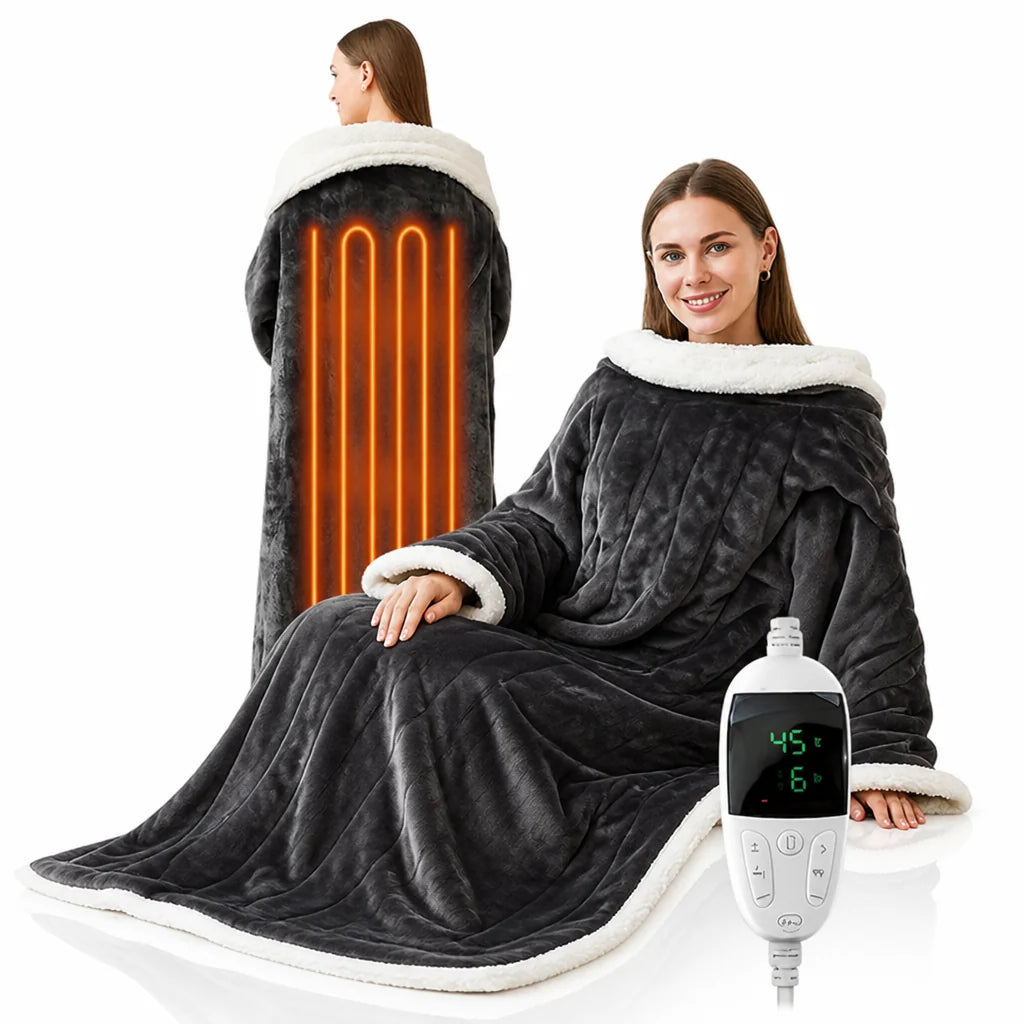 Wearable Blanket Heated Fleece Sherpa (50 x 70 in)