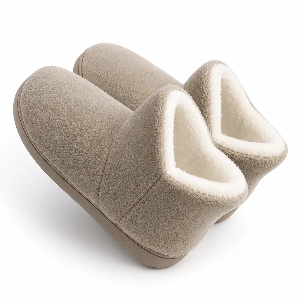 Soft Fleece-Lined Anti-Slip Slippers (Large Sizes)