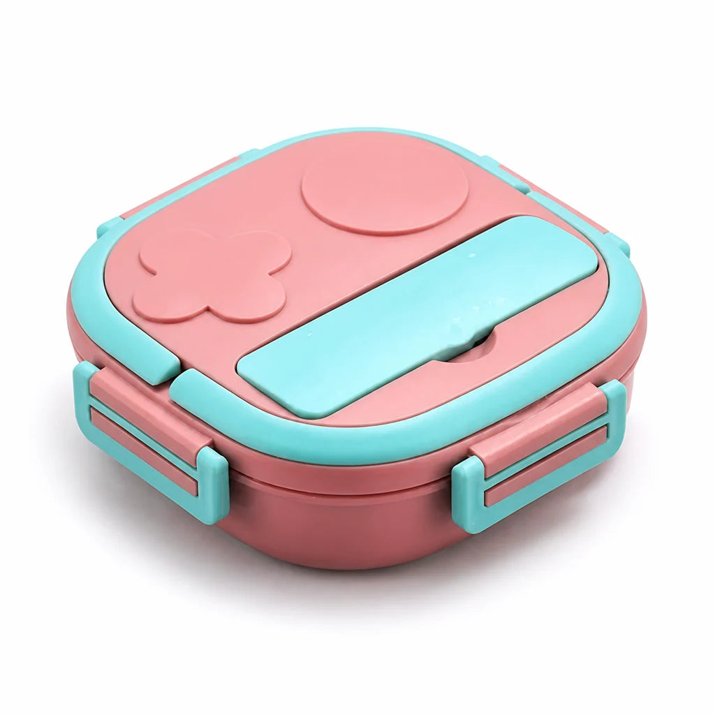 Stainless Steel Bento Box with Dividers (with Cutlery Case)