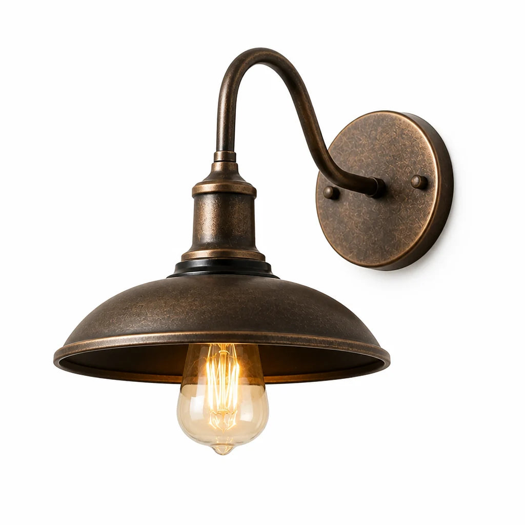 Warm Light Vintage Bronze Outdoor Wall Lamp