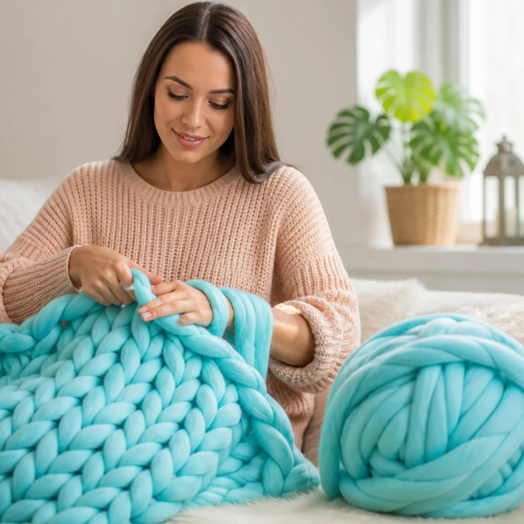 XXL Extra Thick Ultra Soft Chunky Knitting Wool (1000 g)