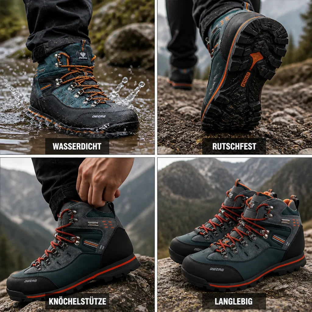 Waterproof, high-cut, slip-resistant hiking boots (Men)