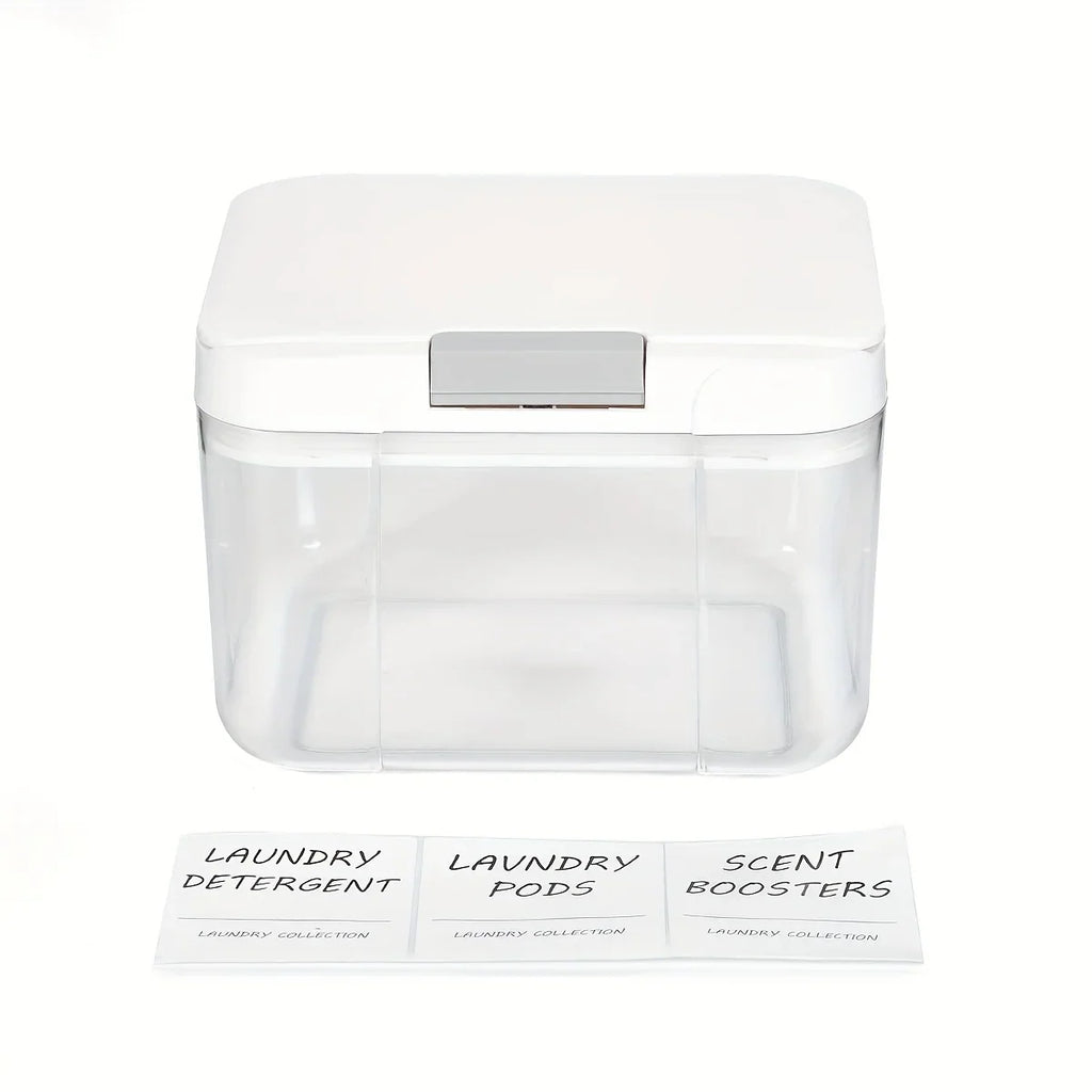 Laundry Pod Storage Box Clear Container & Countertop Organizer