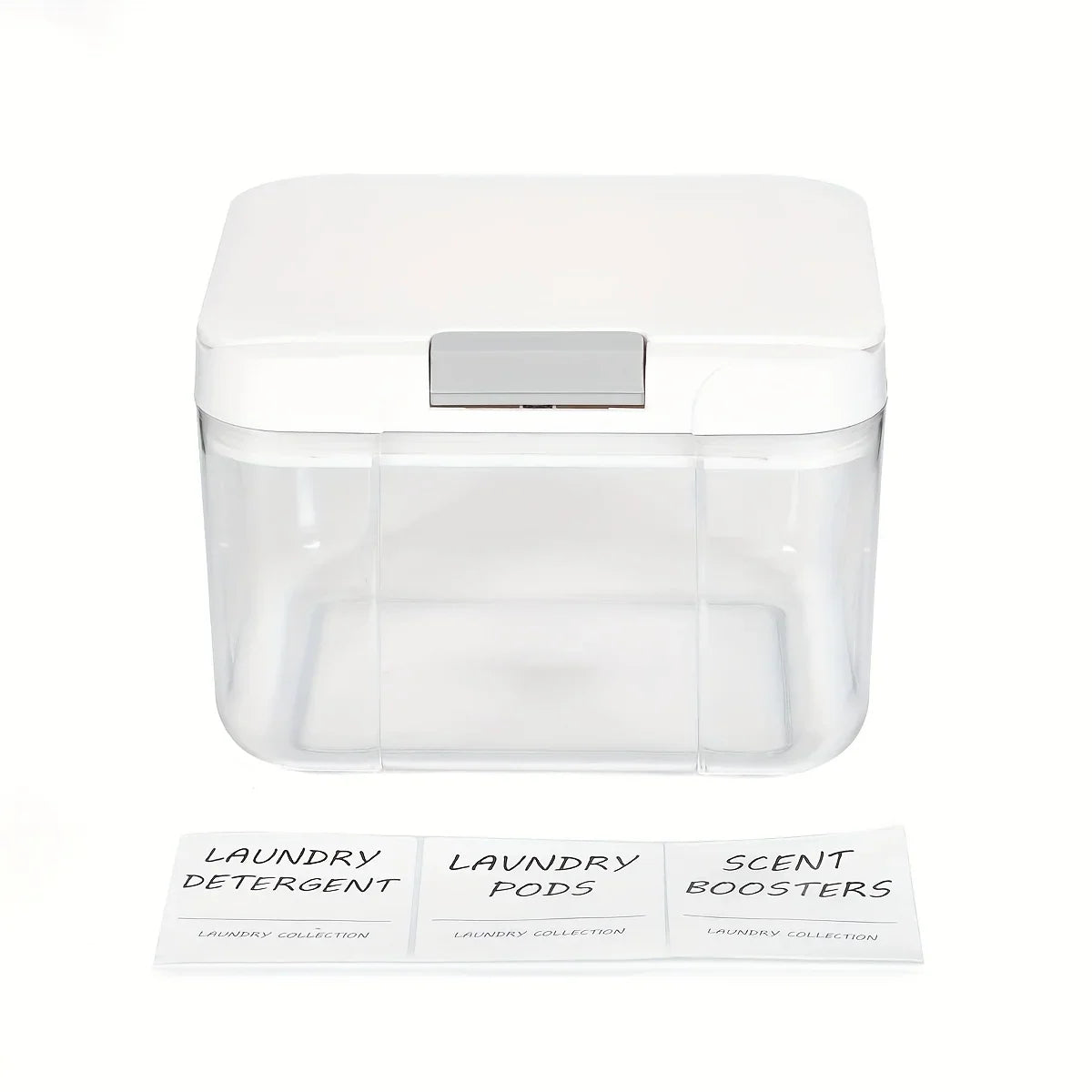 Laundry Pod Storage Box Clear Container & Countertop Organizer