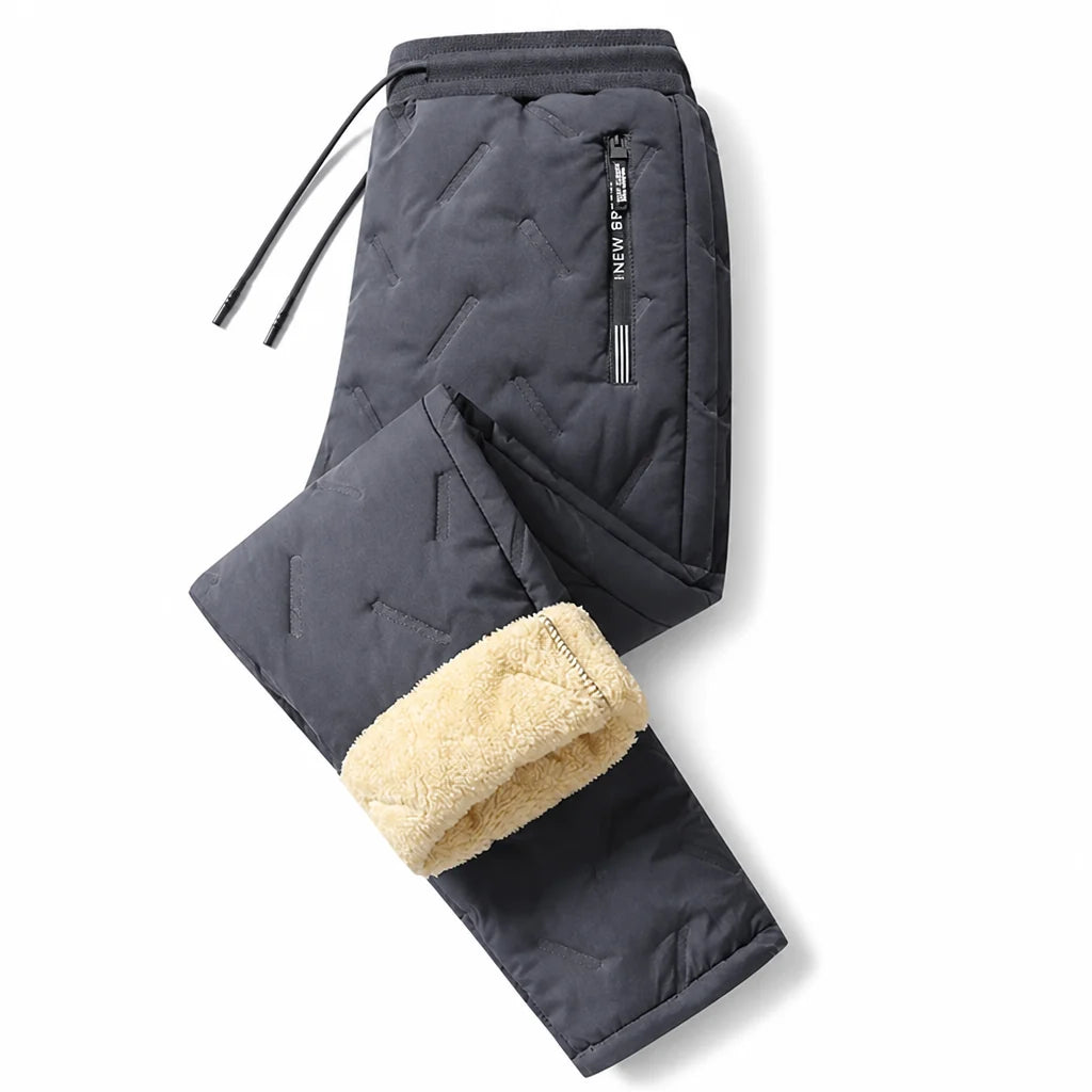 Fleece-lined, windproof and waterproof thermal pants (men)