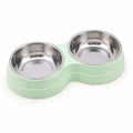 Stainless Steel Double Feeding and Water Bowl (Small Dogs & Cats)