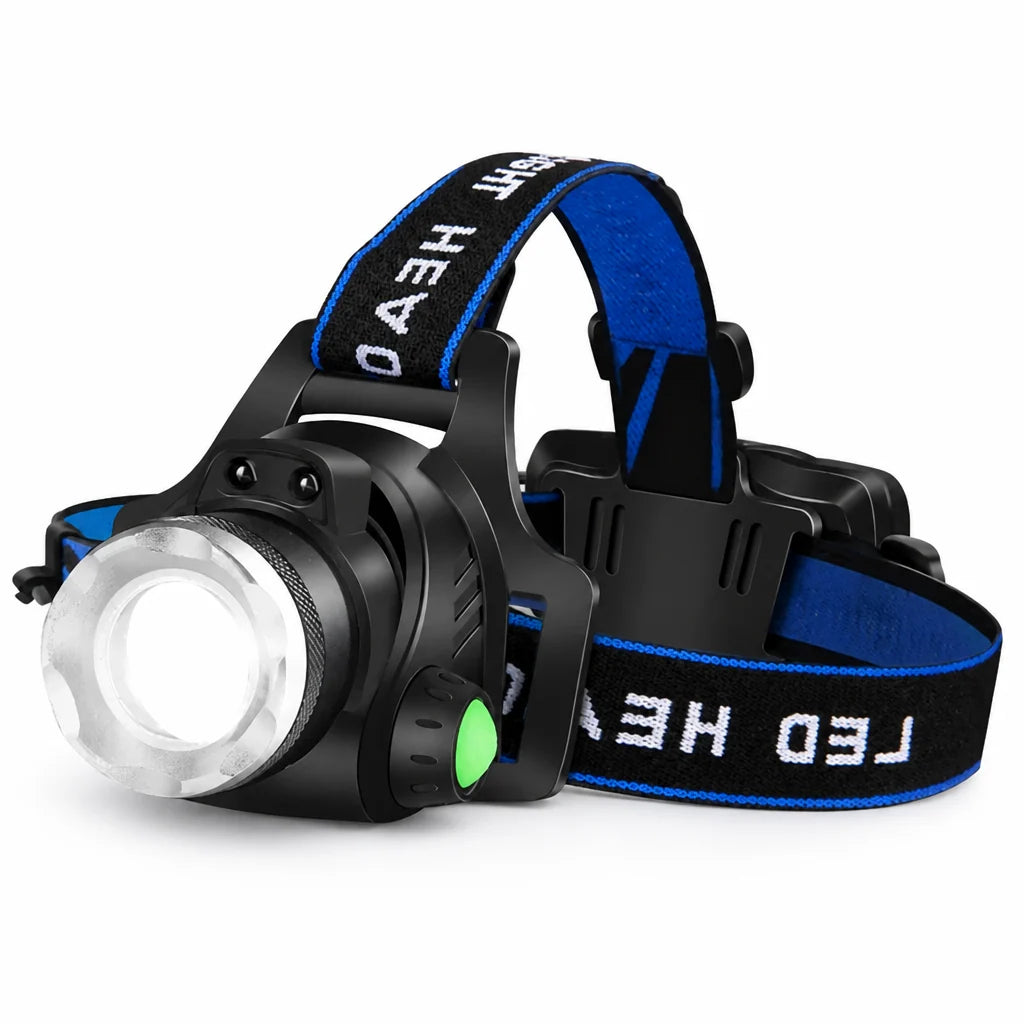 LED Headlamp USB Rechargeable Floodlight & Spotlight