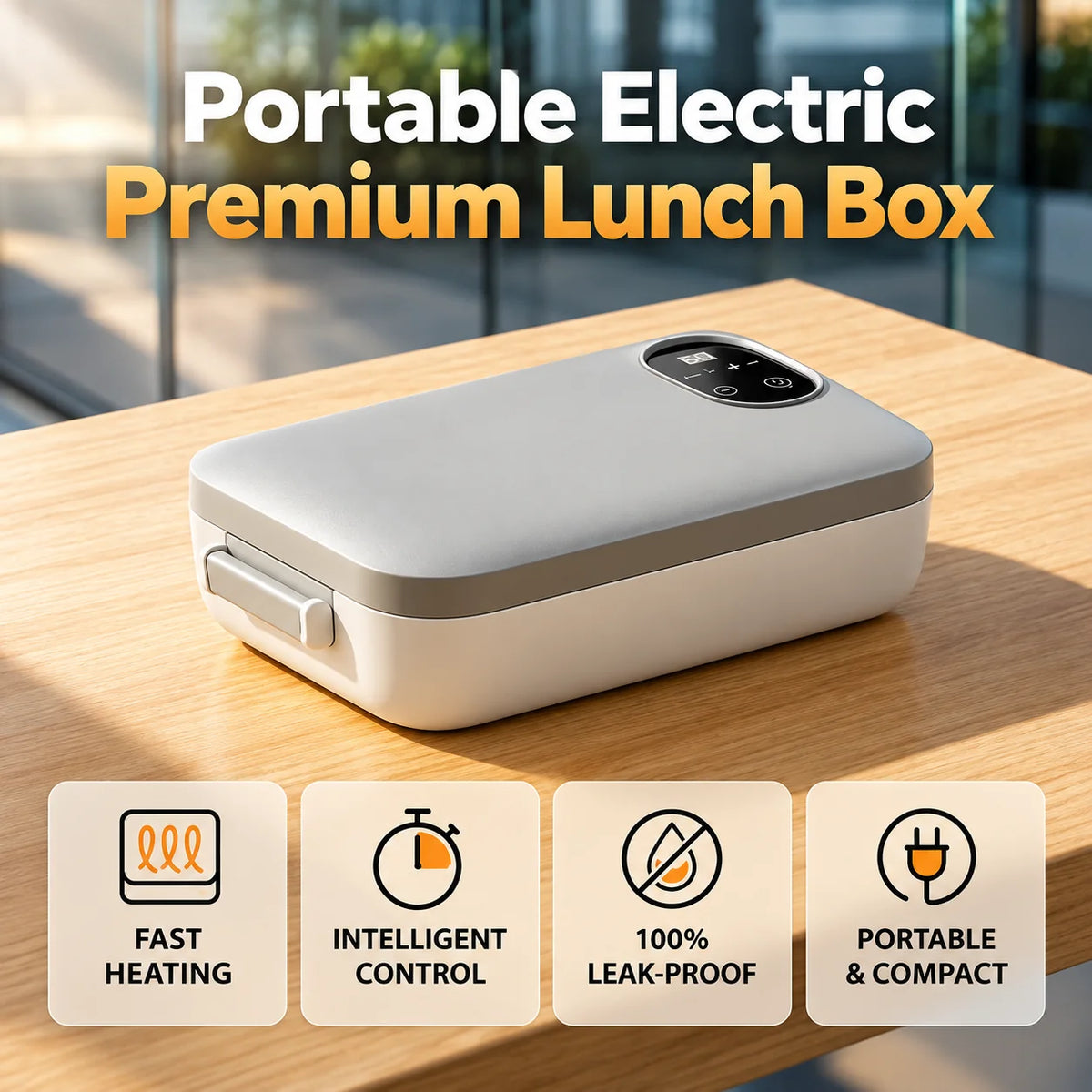 Electric Lunch Box with Wireless Self-Heating