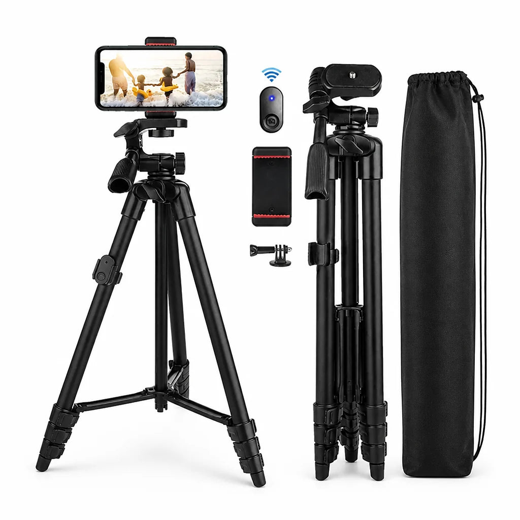 Bluetooth Remote Shutter Retractable Selfie Stick (for Phone and Camera Mounts)