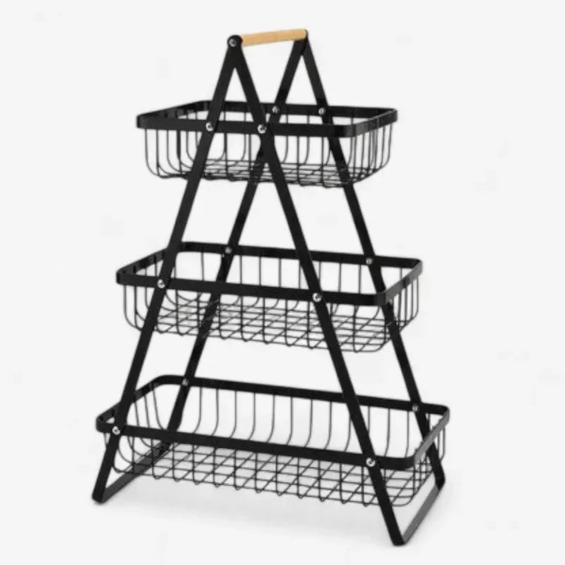 Storage basket with carrying handle & bead decoration