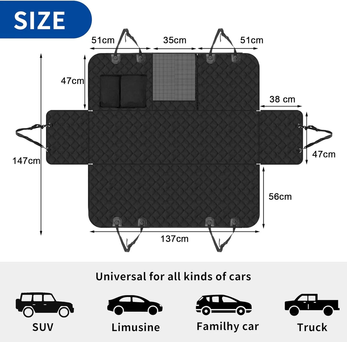 Dog Car Seat Cover Waterproof Non-Slip Hammock