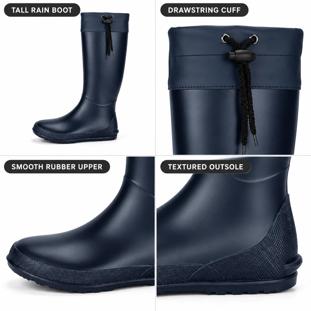 Waterproof Rubber Anti-Slip Ultra-Light Women's Rain Boots