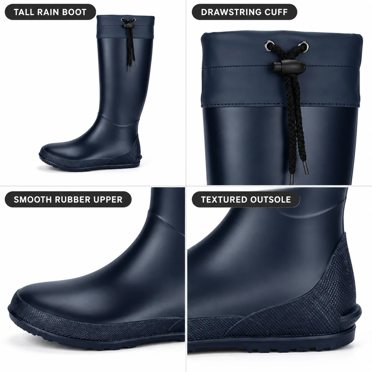 Waterproof Rubber Anti-Slip Ultra-Light Women's Rain Boots