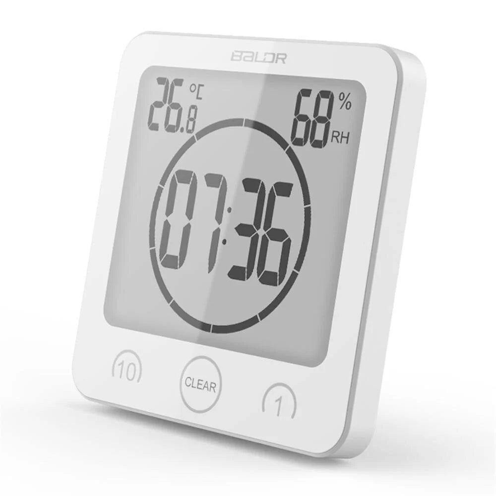 Waterproof shower clock for the bathroom
