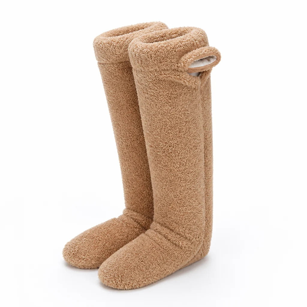 Velvety Fleece Adjustable Knee Socks (Hidden Gift Pocket)
