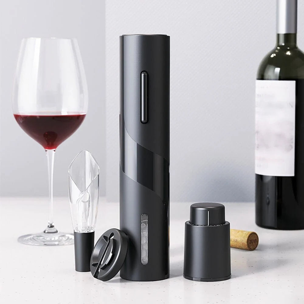 Electric Wine Bottle Opener, Automatic Corkscrew & Foil Cutter