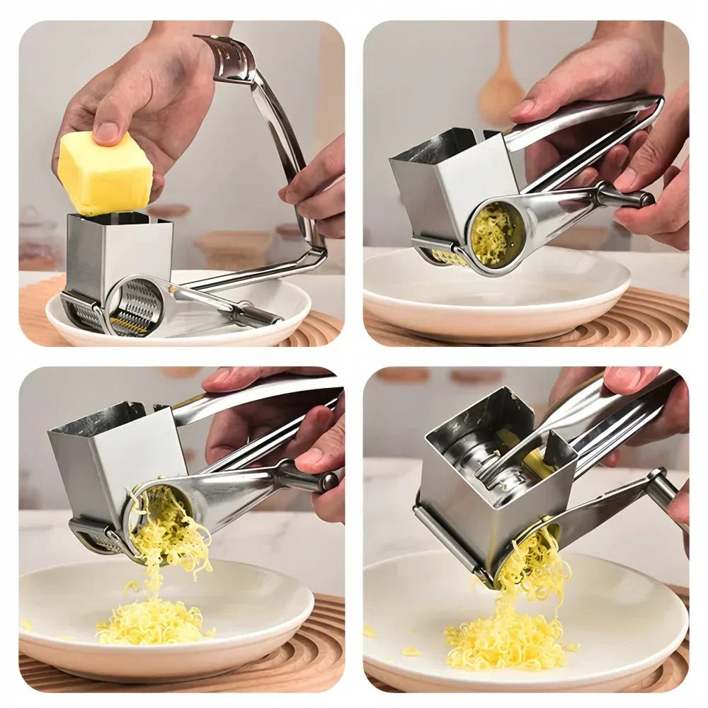 Rotary Cheese Grater made of Stainless Steel