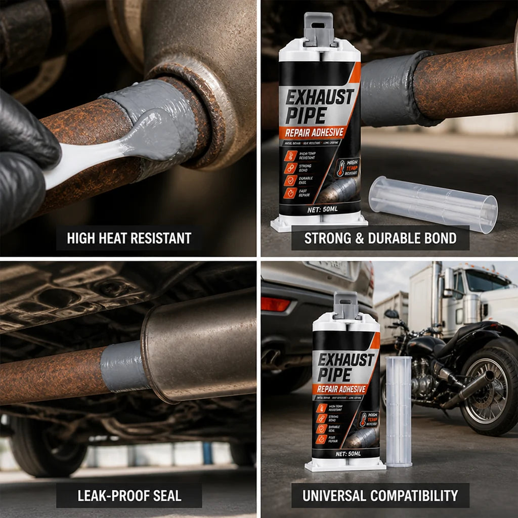1 + 1 FREE | Two-Component High-Temperature Exhaust Pipe Repair Adhesive (50 ml)