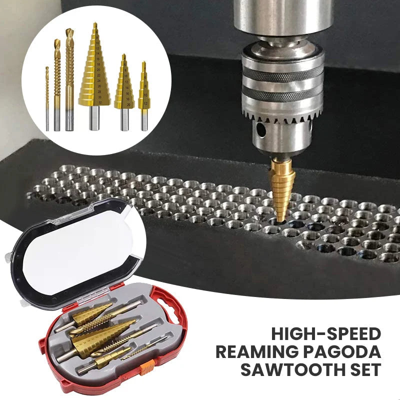 Titanium Step Drill Bit Set 6-piece