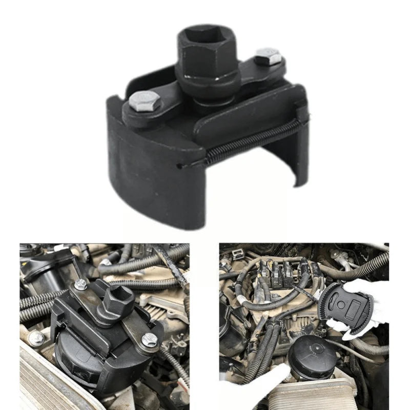Oil Filter Wrench Adjustable Gripper & 1/2 Inch Drive (Set of 2)