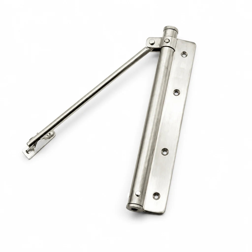 Quiet stainless steel door dampers with soft-close function