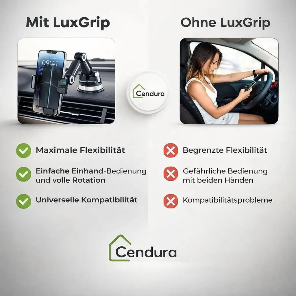 Car Phone Holder with Suction Cup & 360° Rotation 2.0