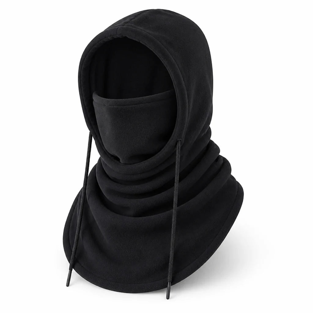Windproof winter hat with extended neck protection (one size)