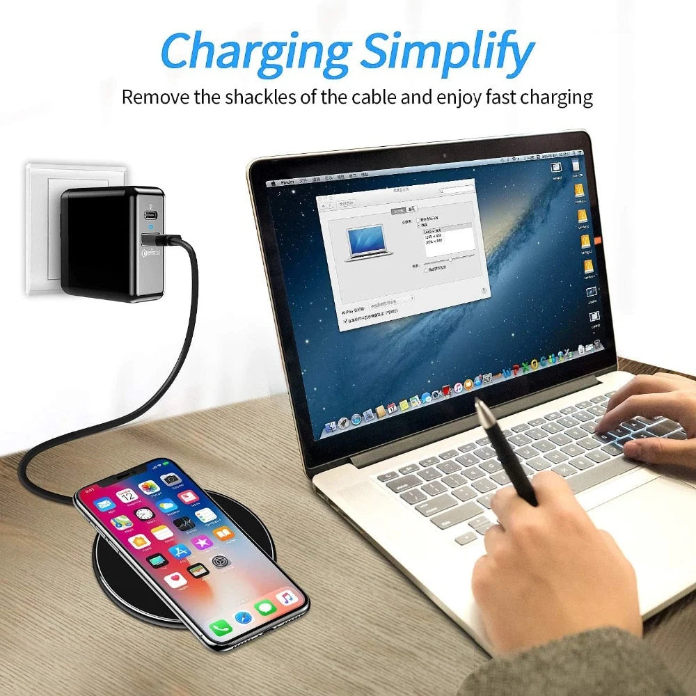 Wireless Charging Pad, Qi Phone Charger, 15W