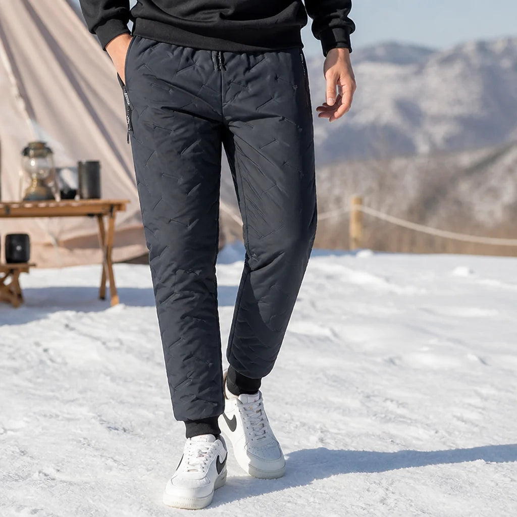 Fleece-lined, windproof and waterproof thermal pants (men)