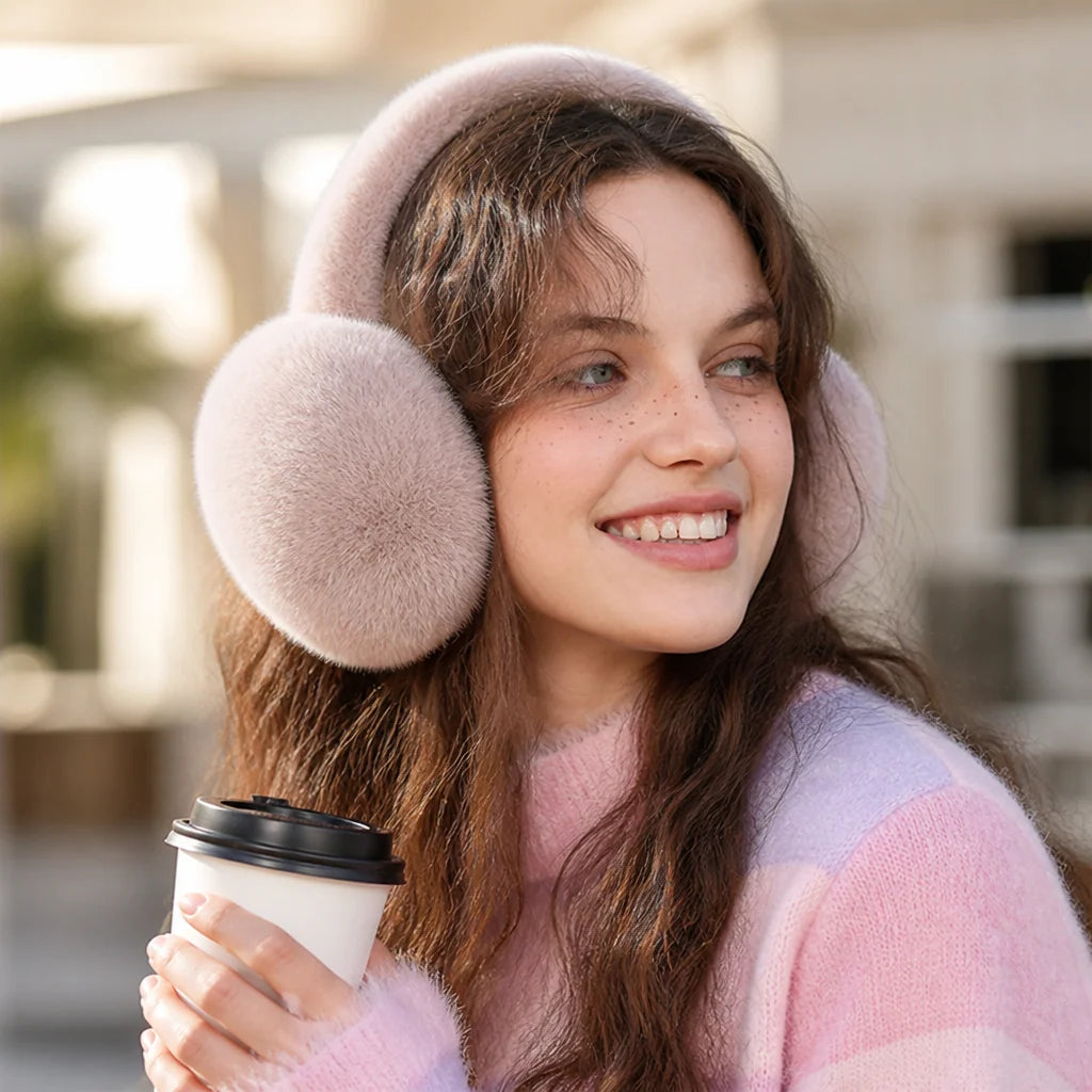 Women's Winter Ear Muffs Fleece Headband Non-Slip (Foldable)
