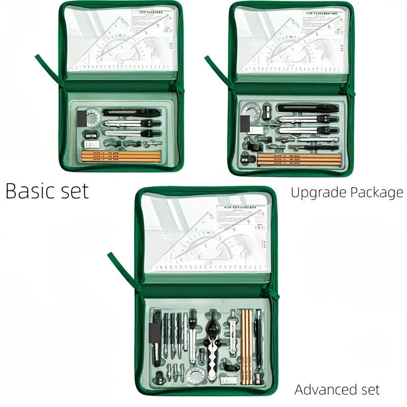 Geometry Drawing Set Made of Stainless Steel