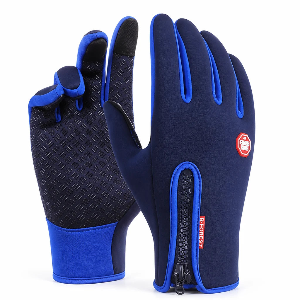Waterproof & Windproof Fleece-Lined Winter Gloves with Touchscreen Function