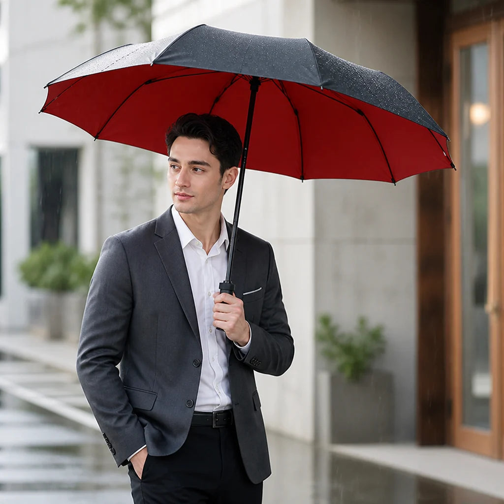 Windproof double-layer automatic umbrella
