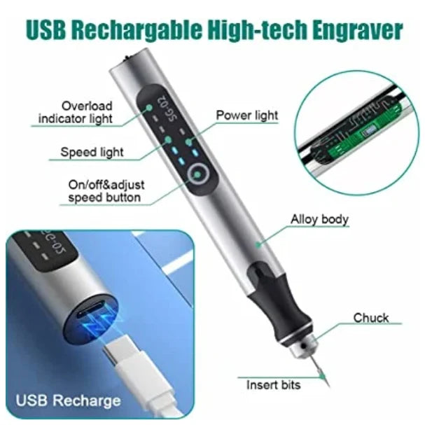 Engraving Pen USB Rechargeable Craft Tool