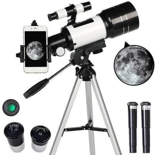 Astronomy Telescope 70mm Aperture Refractor Aluminum Tripod