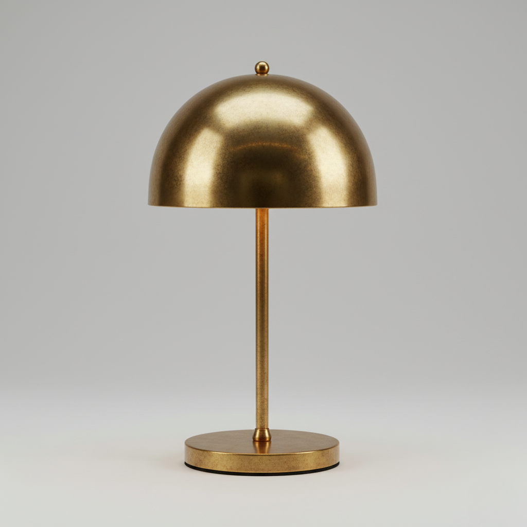 Brushed Gold Dome Table Lamp