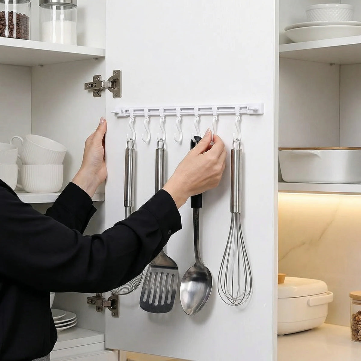 Self-adhesive Hook Rack for Kitchen & Bathroom (2 pcs.)