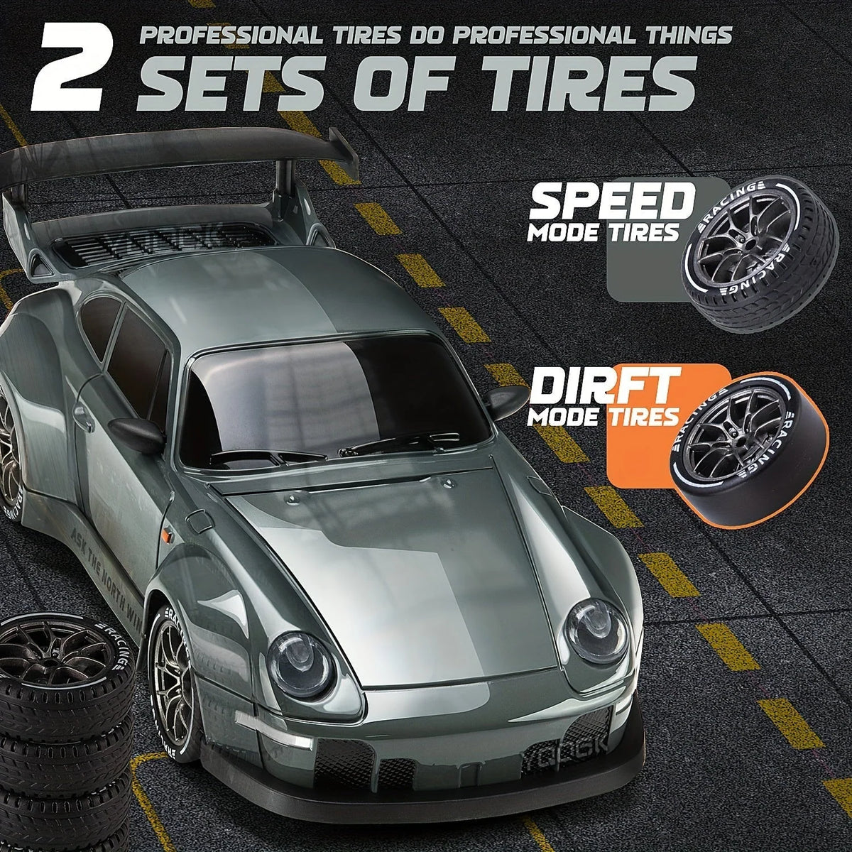 RC Drift Car 4WD LED Light Up Wheels (1:24 Scale)