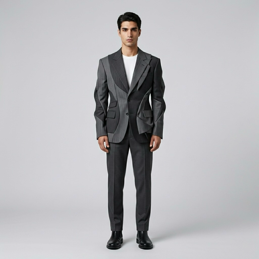 Men's Panel-Detail Tailored Suit