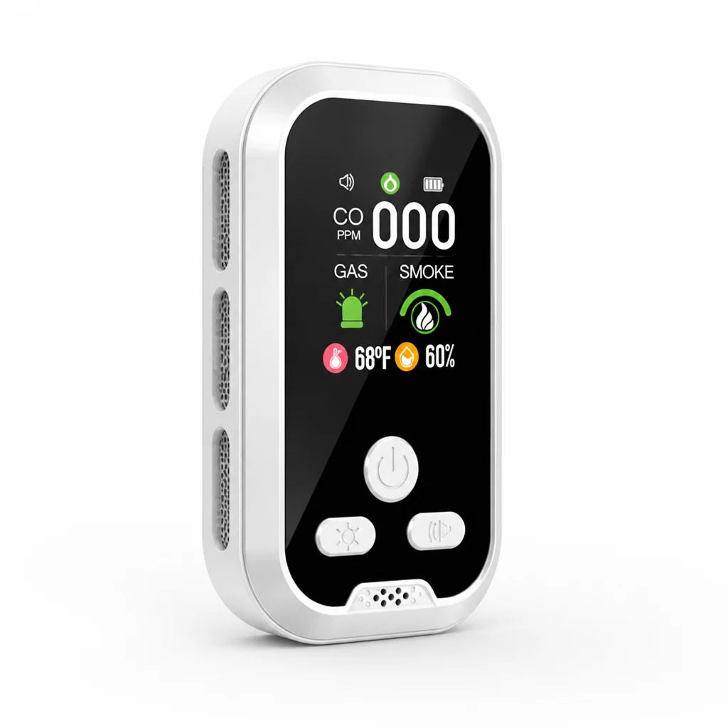 All-in-One Rechargeable CO, Gas, and Smoke Detector