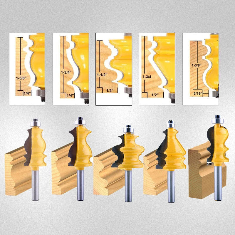 Router 1/2 Inch Shaft Architectural Profile
