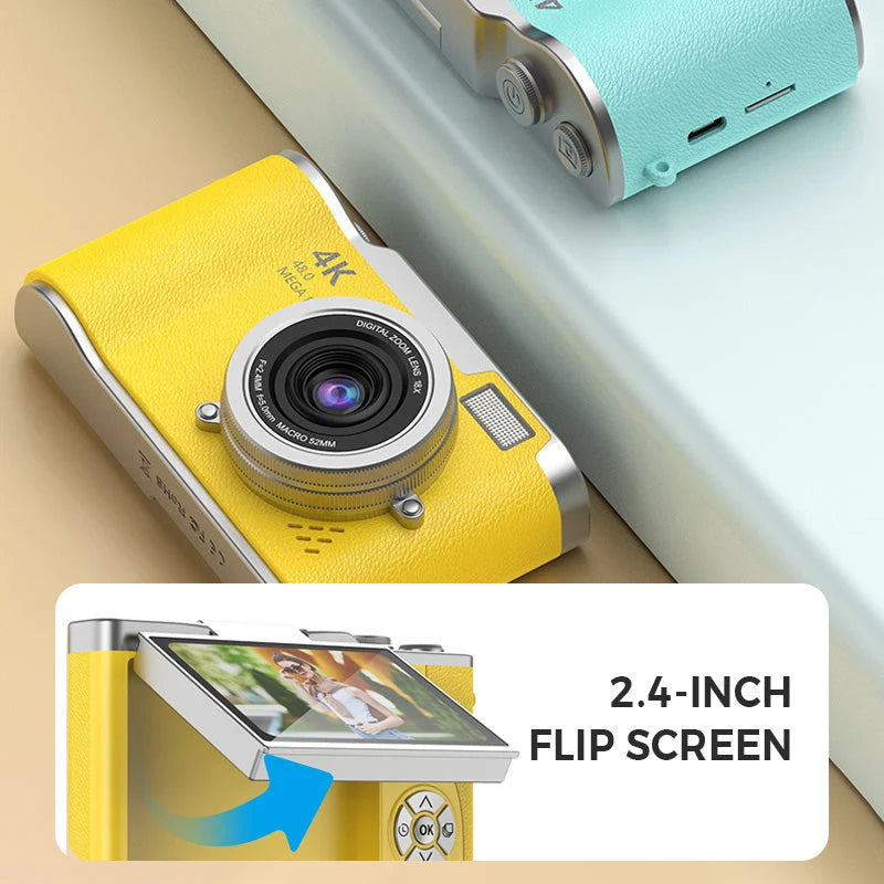4K Digital Camera Flip Screen Autofocus