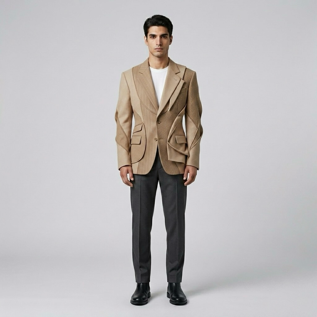 Men's Panel-Detail Tailored Suit