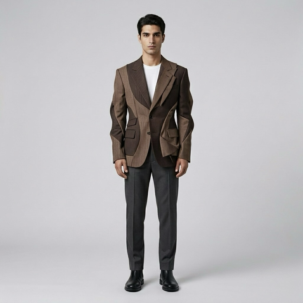 Men's Panel-Detail Tailored Suit